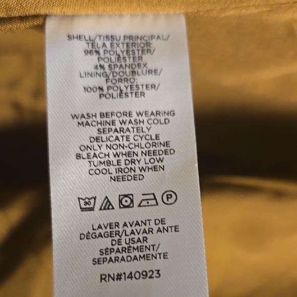 LOFT Brown Vegan Leather Moto Jacket with Asymmetrical Zipper - Picture 4 of 5